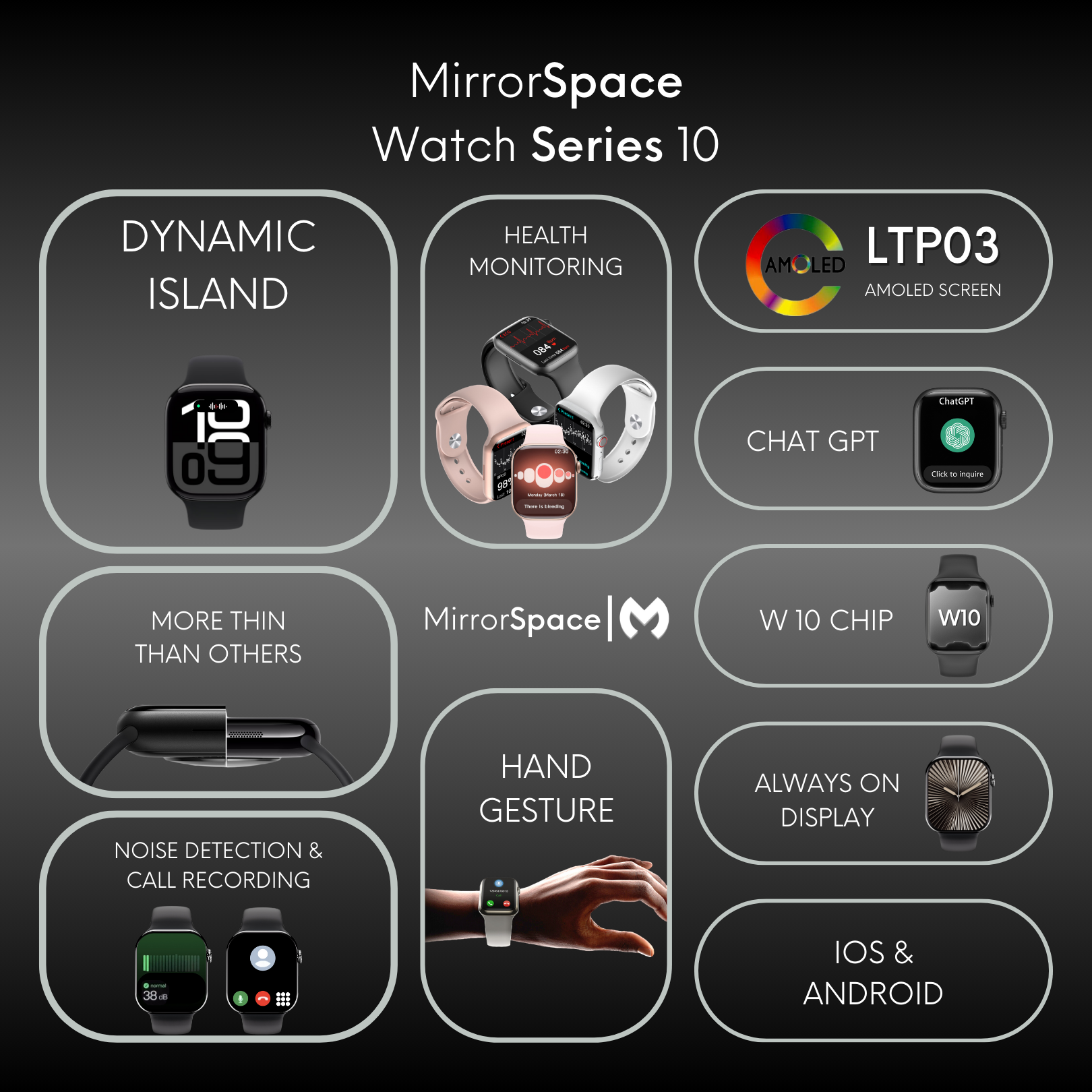 Ms Watch - MirrorSpace Series 10 with Dynamic Island - MirrorSpace