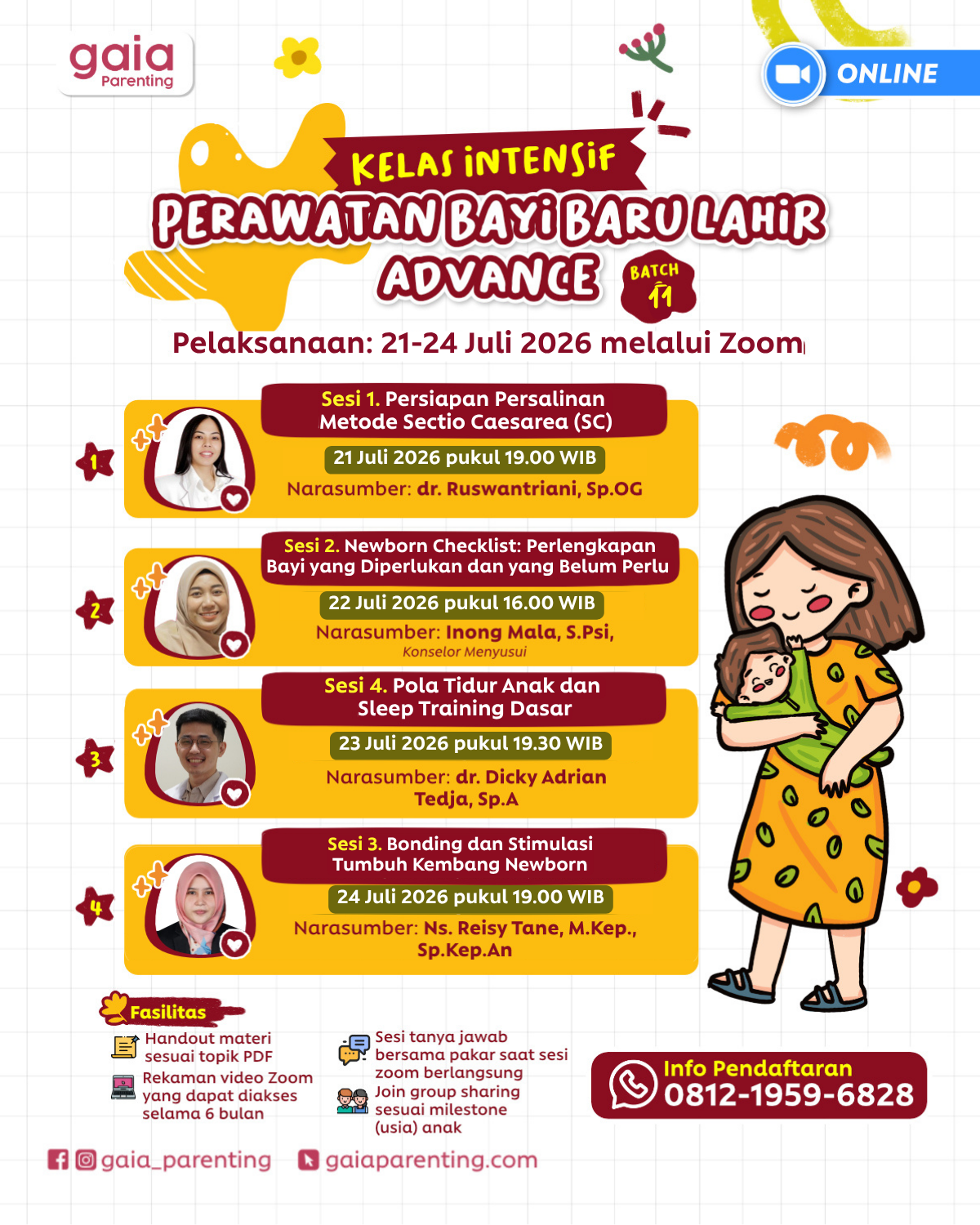 Kelas Intensif Perawatan Bayi Baru Lahir Advance (Online)