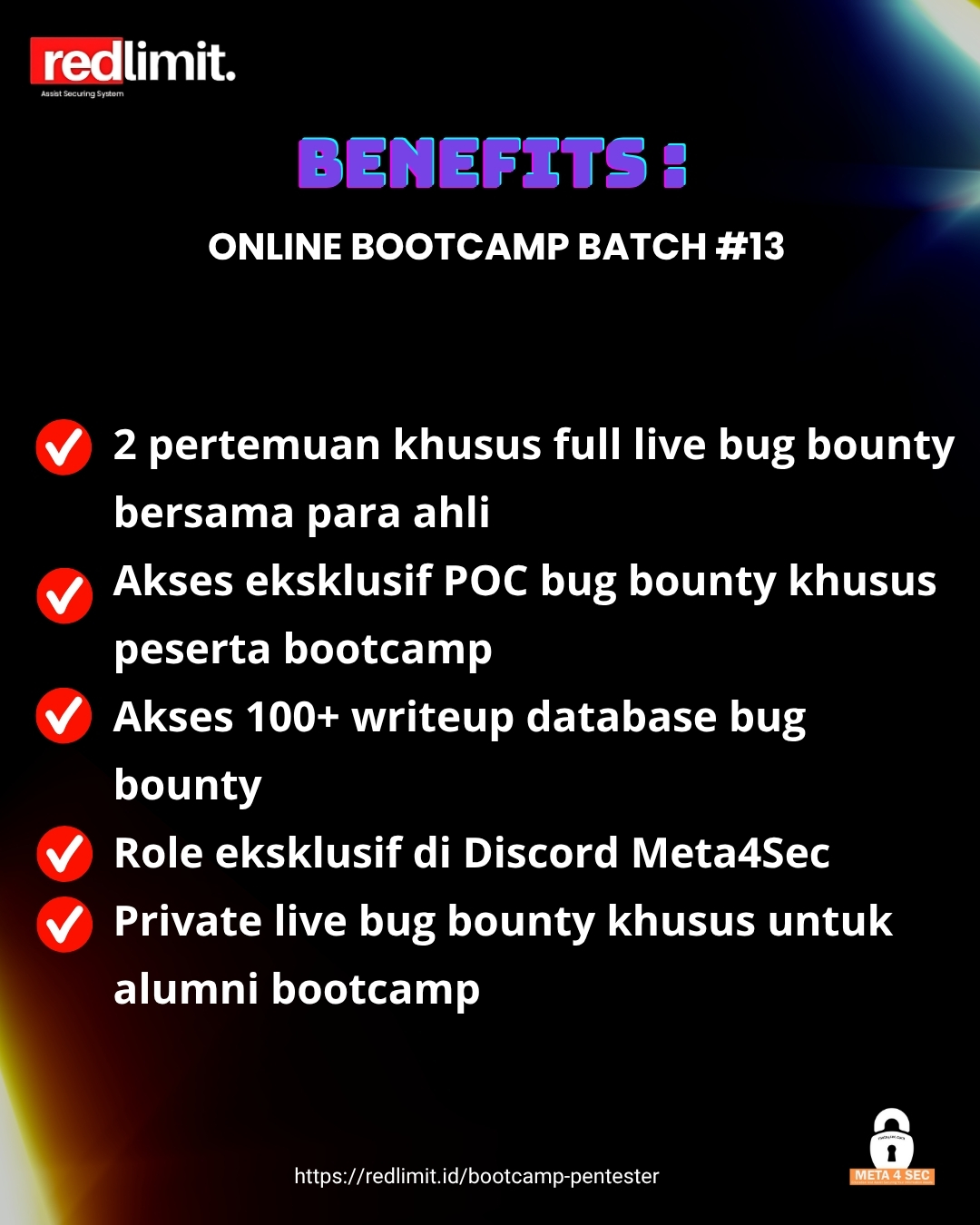 Bootcamp "Are You Ready To Be Pentester" Batch #13
