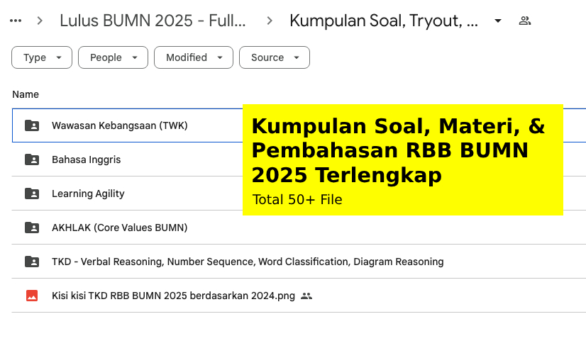 Lulus BUMN 2025 - Full Kit ✅