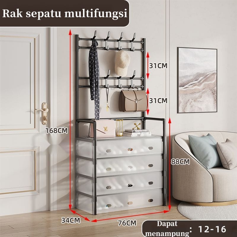 Rak Sepatu Multifungsi Stainless Tell logo