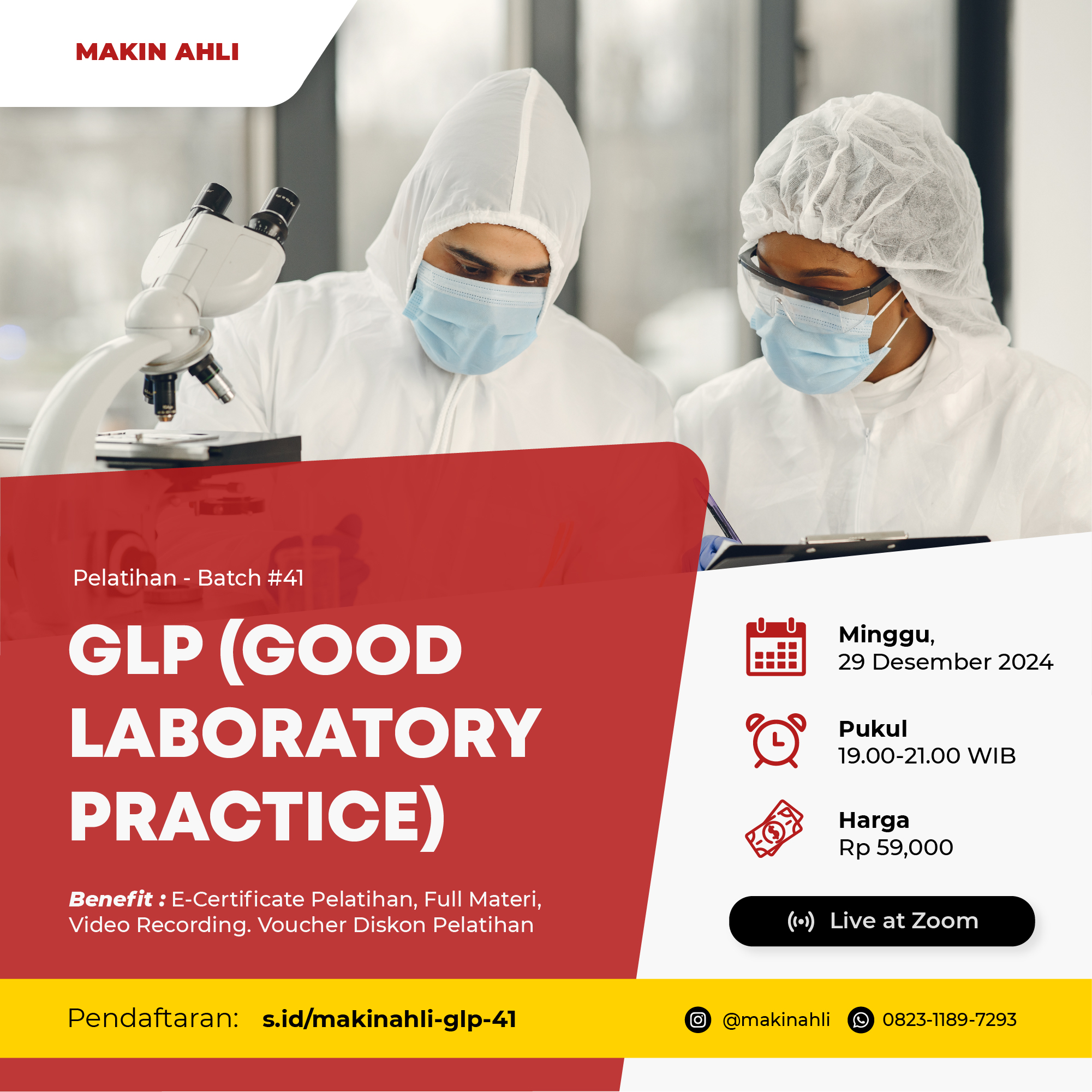 PELATIHAN GOOD LABORATORY PRACTICE (GLP) BATCH 41 logo