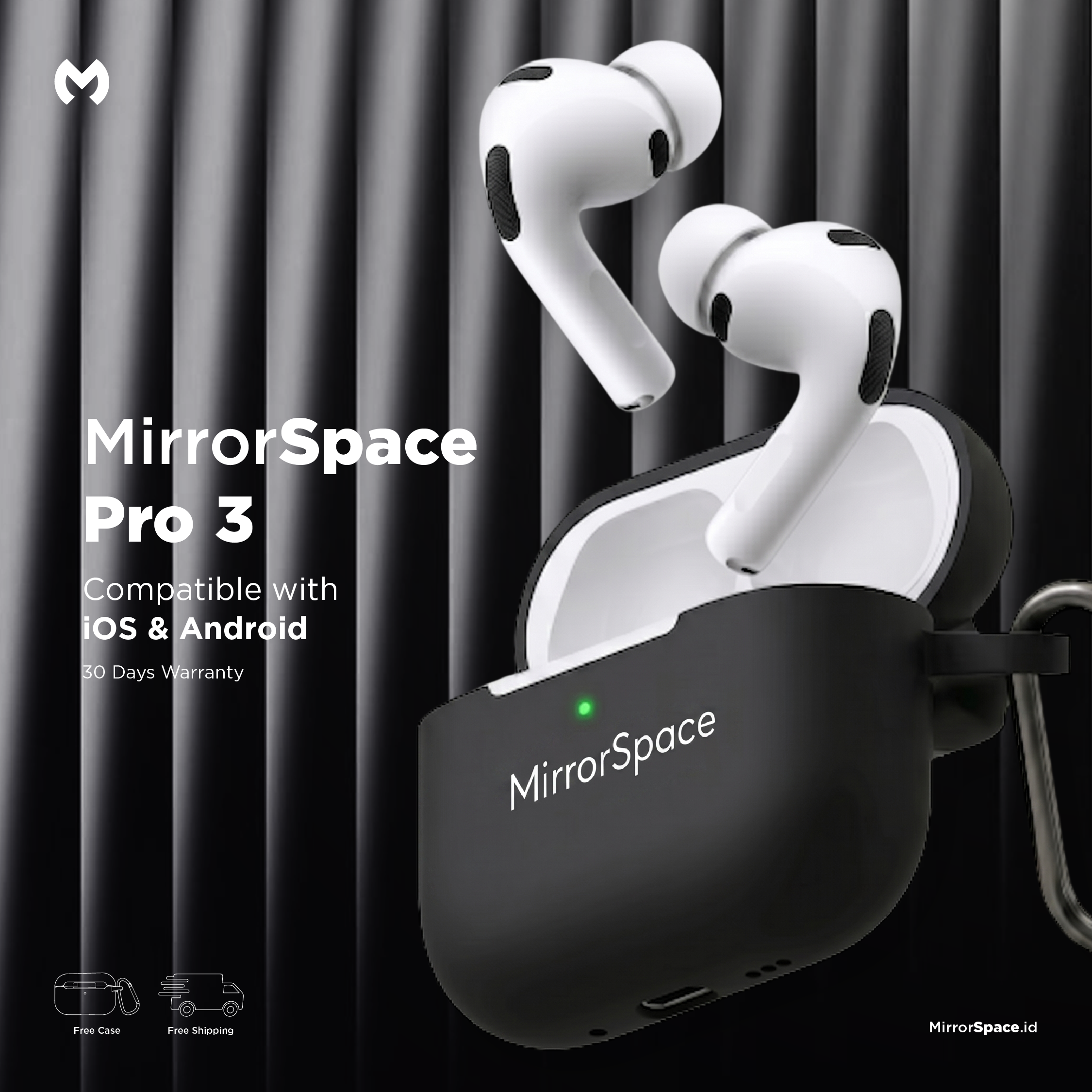 Ms Tws - MirrorSpace Pro 3 Wireless Charging Case TWS Bluetooth ...