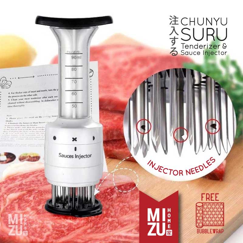 2in1 Meat Tenderizer & Stainless Steel Sauce Injector ⚡ logo