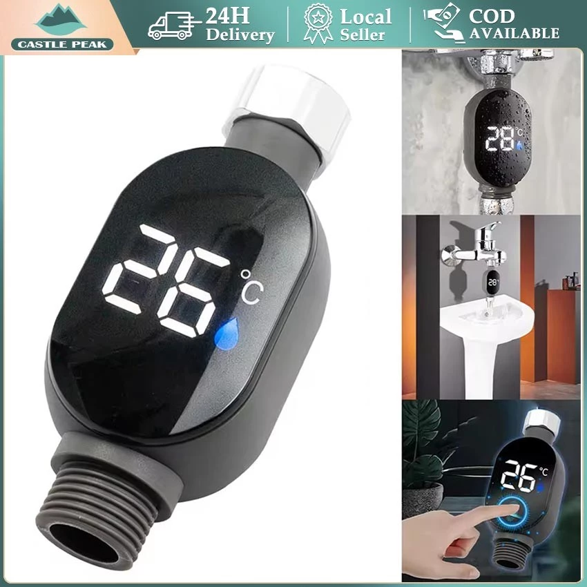Thermometer Shower LED Digital Putar 360° Waterproof AM logo