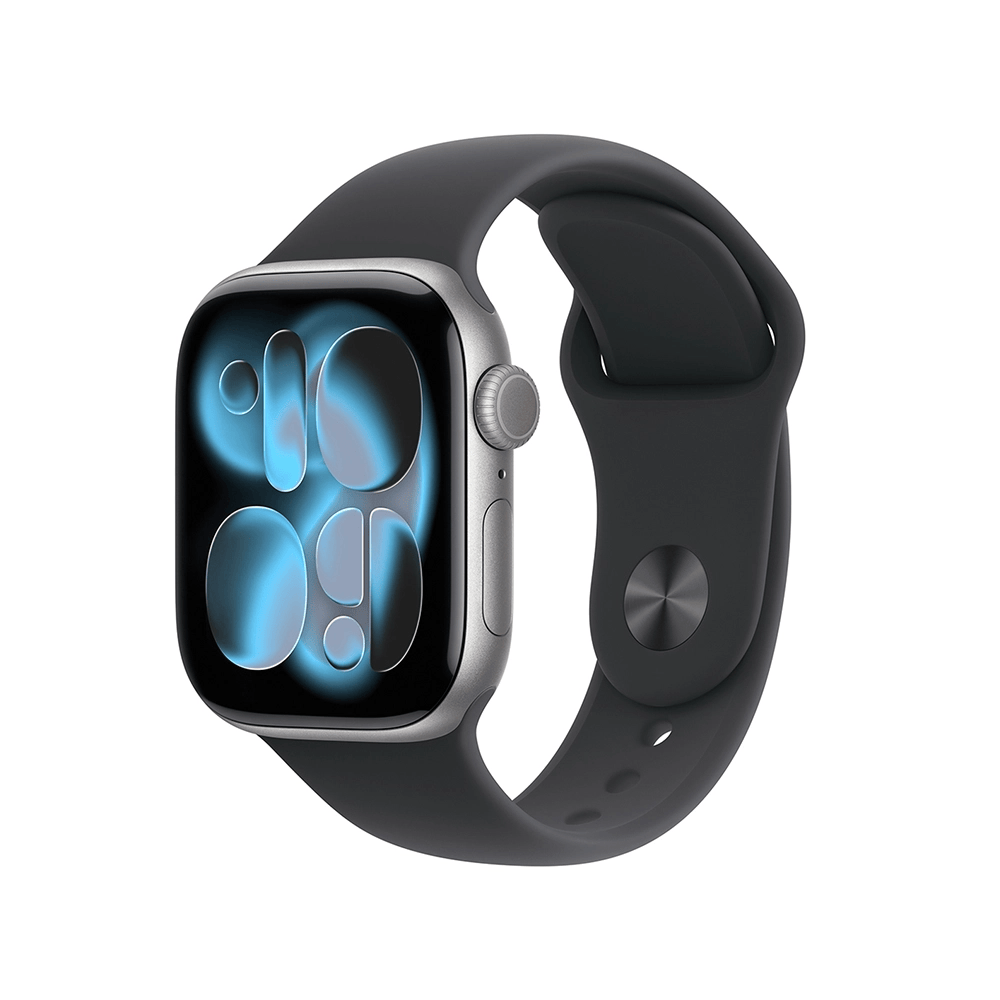 Apple Watch Series 11 42 mm - Alumunium - Space Grey / Black Sport Band logo