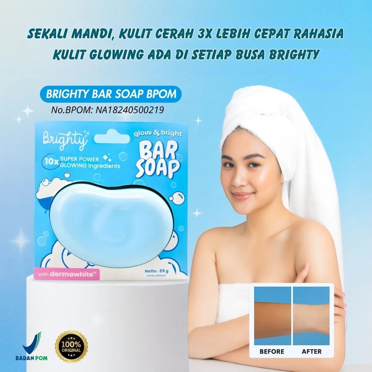 Brighty Bar Soap BPOM  SH62-TAD2 logo