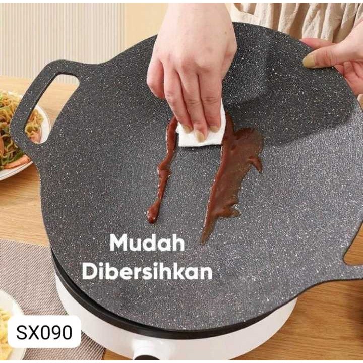 Wajan Alat Pemanggang Alat Panggangan BBQ Grill Pan Korean Panggangan Bulat kompor Wajan