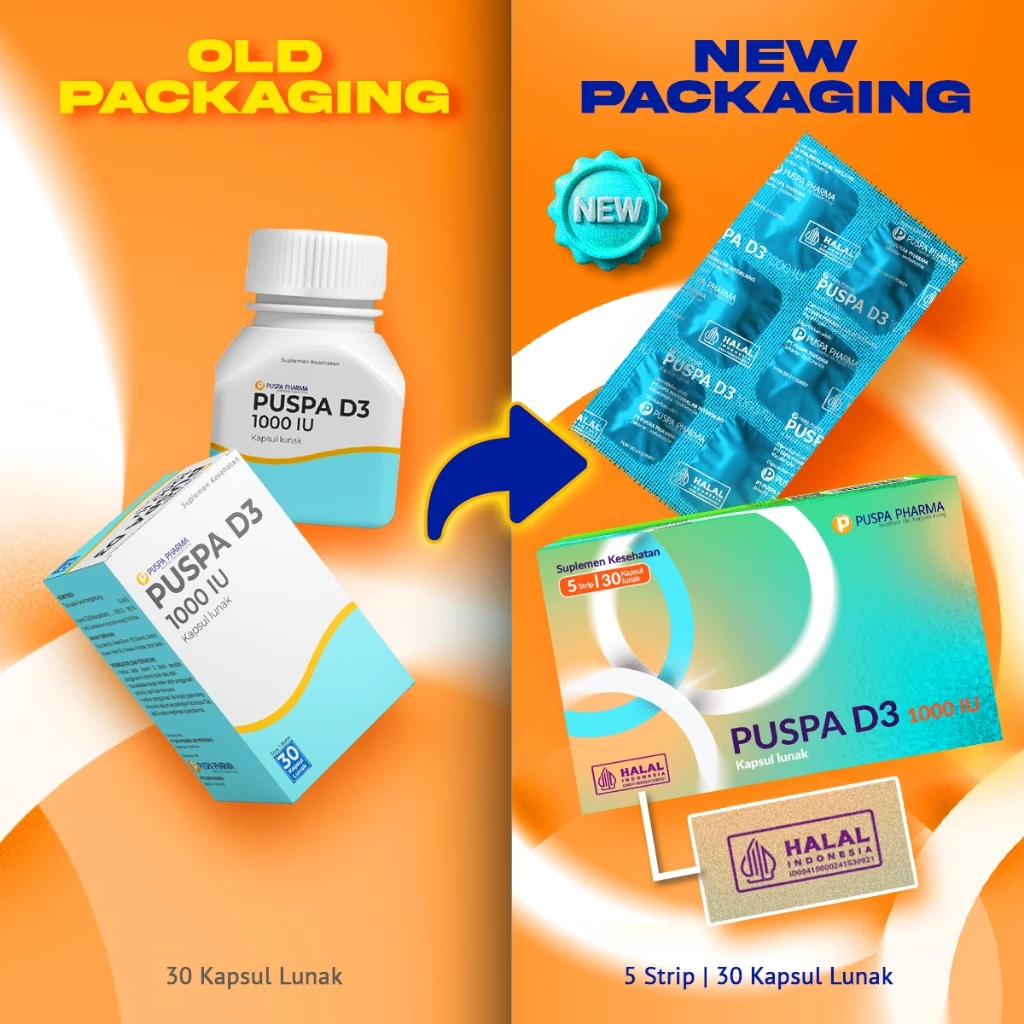 PUSPA D3 1000 IU SUPLEMEN KESEHATAN - LD logo