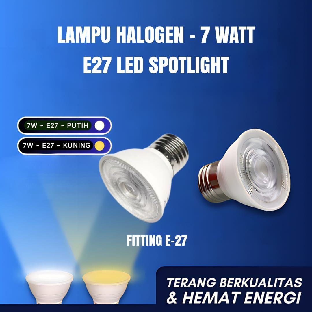 LAMPU HALOGEN E27 SPOTLIGHT 7 WATT logo