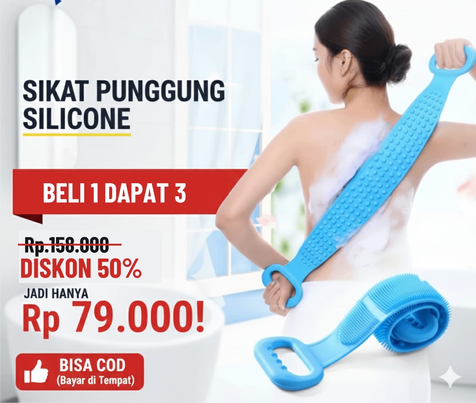 Sikat Punggung Silicone Beli 1 Dapat 3 Bisa COD Dan Potongan Ongkir | YT-SH logo