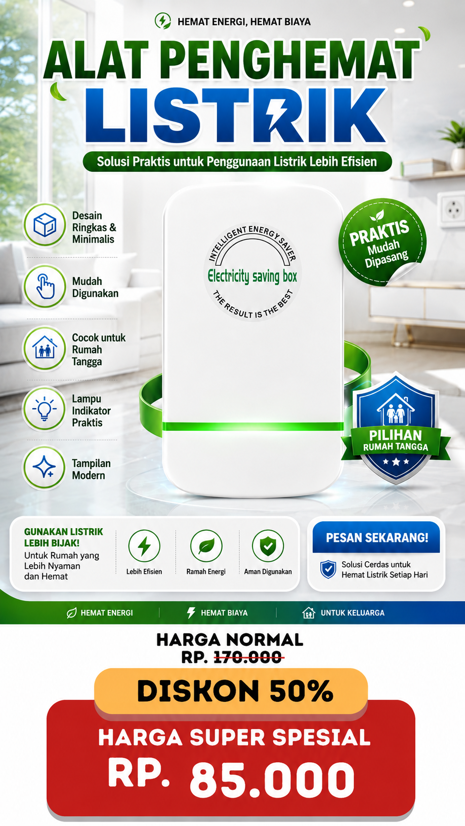 Alat Penghemat Daya Listrik Bonus Steker T Dan Bisa COD⚡ logo