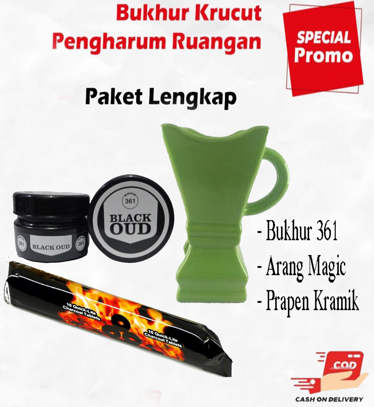 Paket Dupa Bukhur Buhur 361 Tungku Kramik Arang Magic