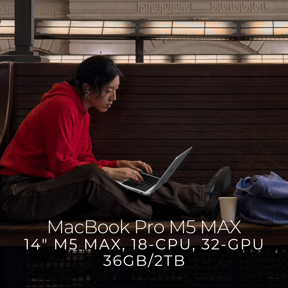 MacBook Pro (14 inch, M5 MAX, 2026) 18 CPU – 32C GPU – 36GB Unified Memory – 2TB SSD Storage logo