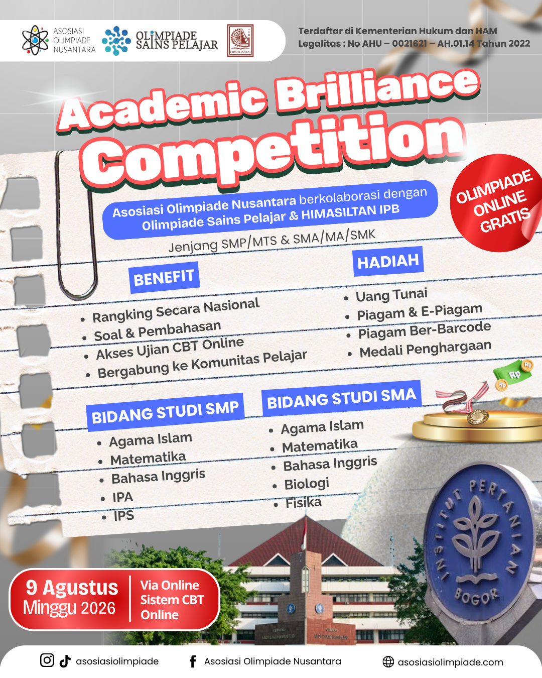 ACADEMIC BRILLIANCE COMPETITION - AON X OSP X HIMASILTAN IPB (9 AGUSTUS 2026) logo