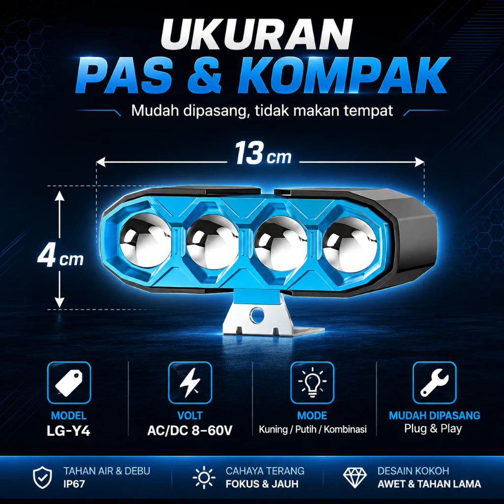 Lampu Tembak 4 Mata