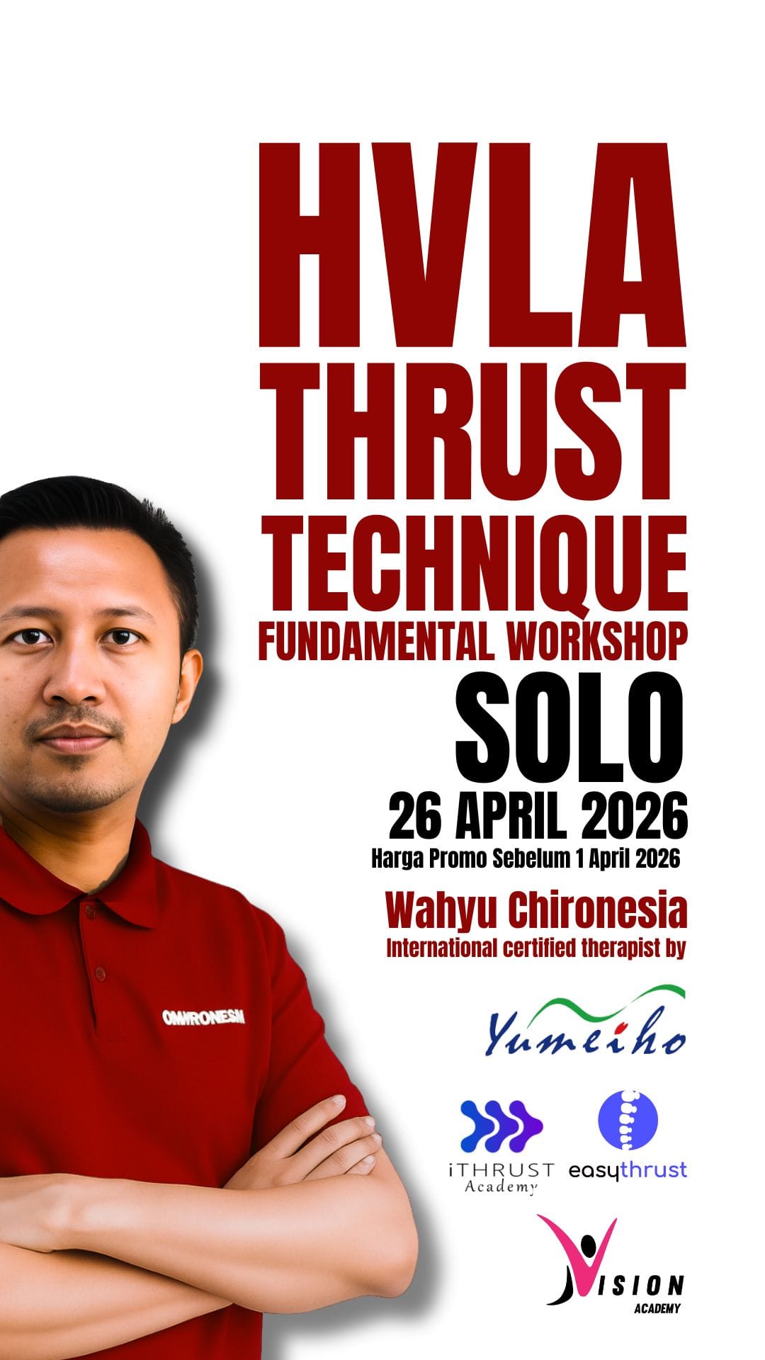 WORKSHOP VIP FUNDAMENTAL HVLA THRUST TECHNIQUE SOLO 26 APRIL 2026 logo