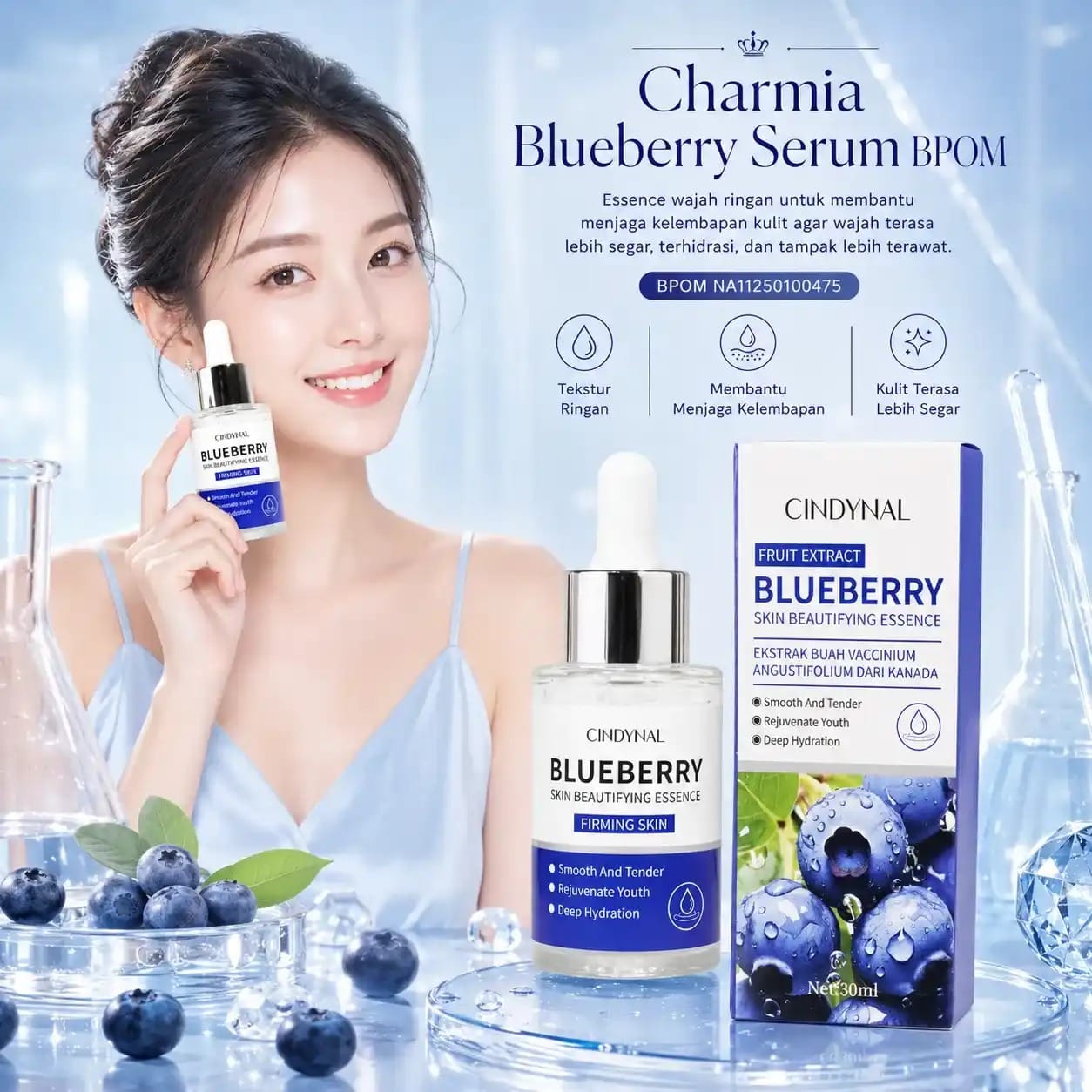 Charmia Blueberry Serum BPOM HR77-1030 logo