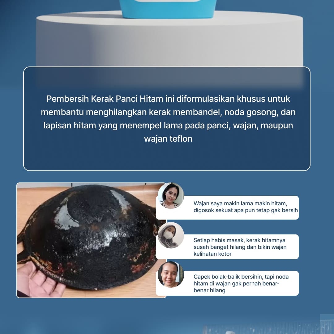 Hasil Pembersihan Panci Hitam