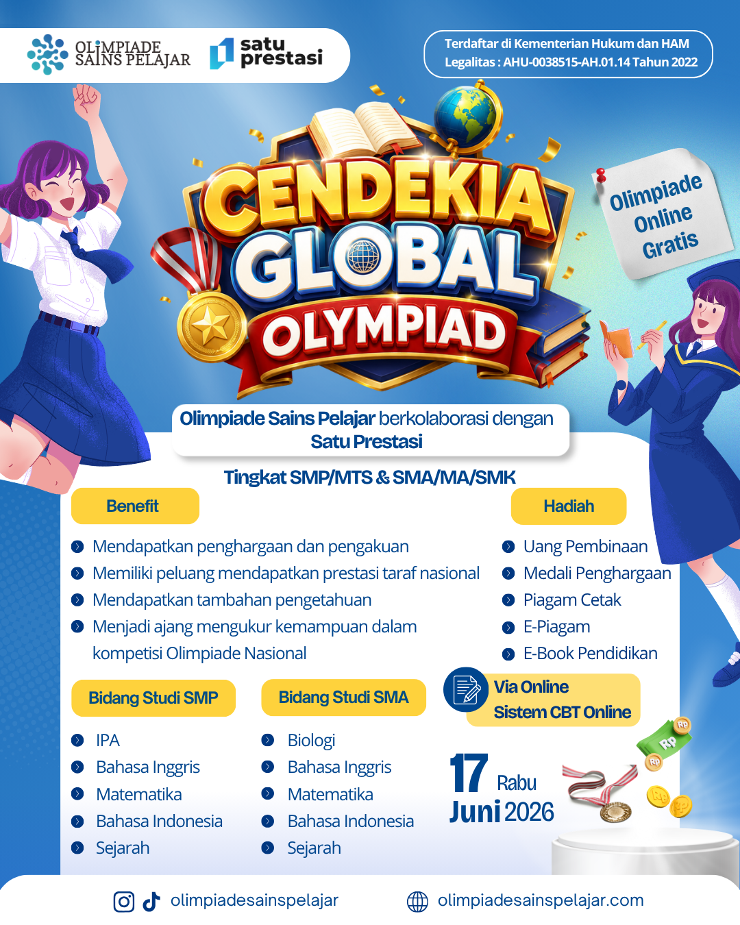 CENDEKIA GLOBAL OLYMPIAD - 17 JUNI 2026 OSPXSP logo