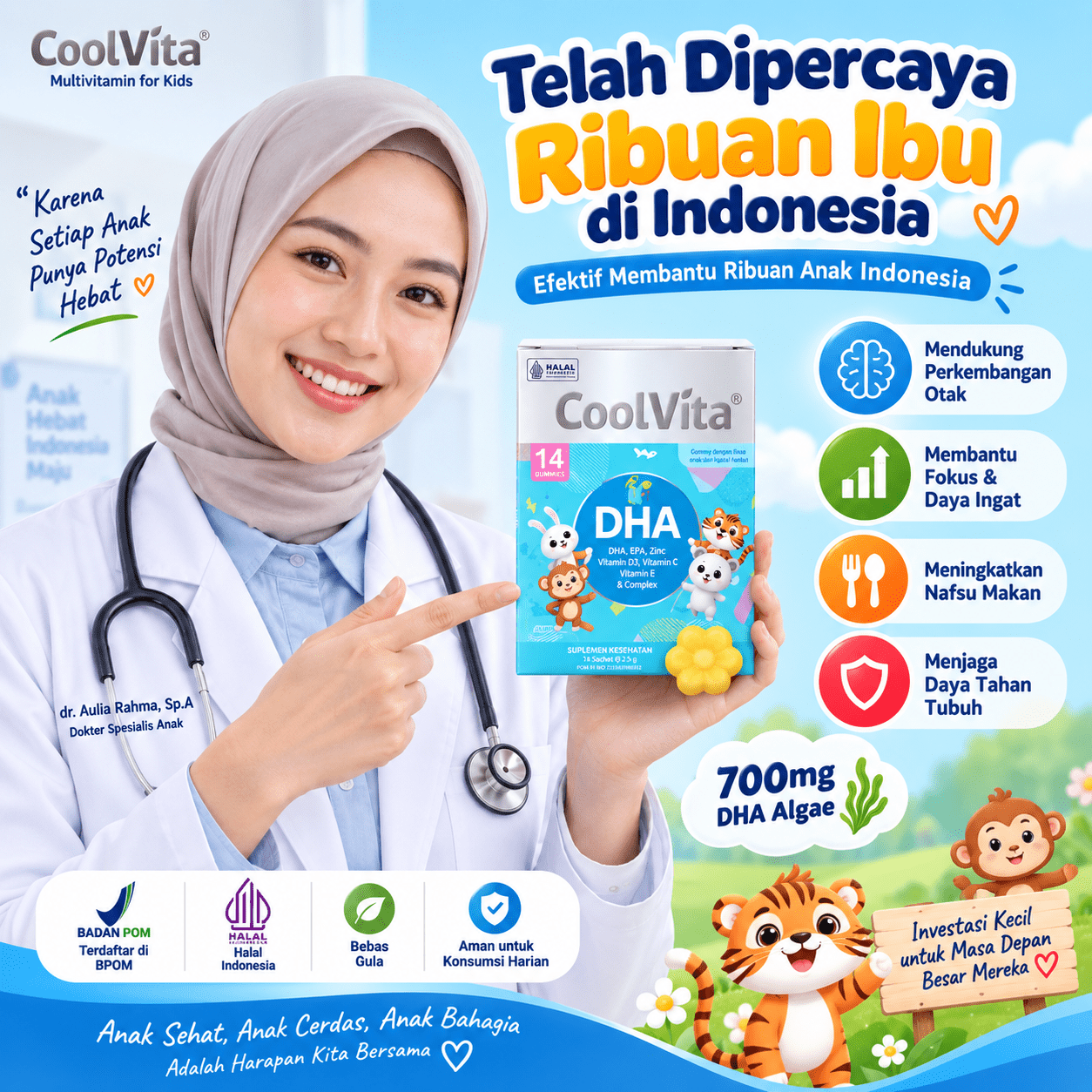 101 Vitamin Otak Anak CooIvita DHA logo