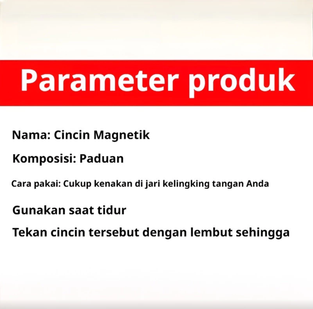 ENER ( Cincin Magnet Terapi Kesehatan Pijat Jari Titanium Premium) FB