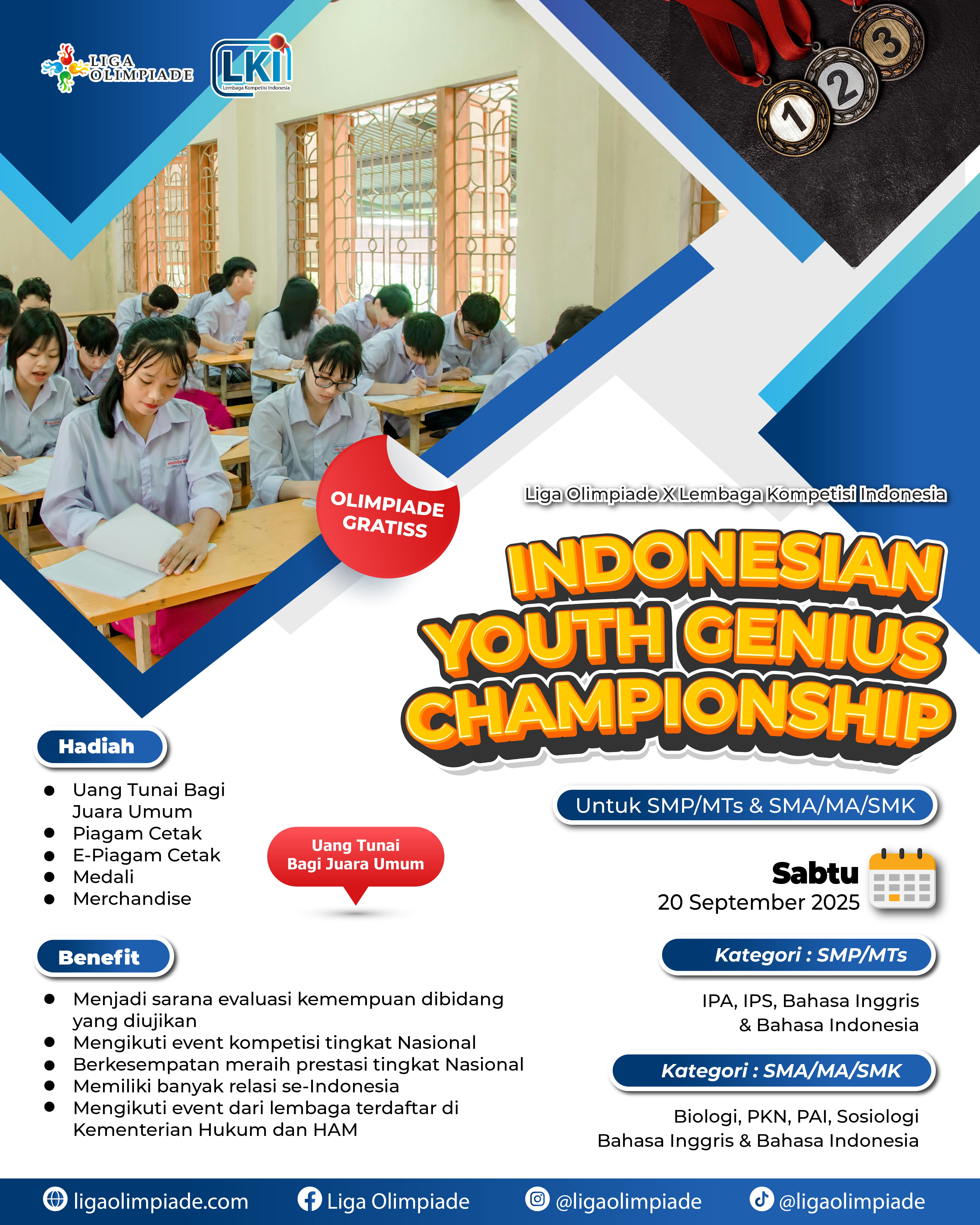 INDONESIAN YOUTH GENIUS CHAMPIONSHIP 2025 logo