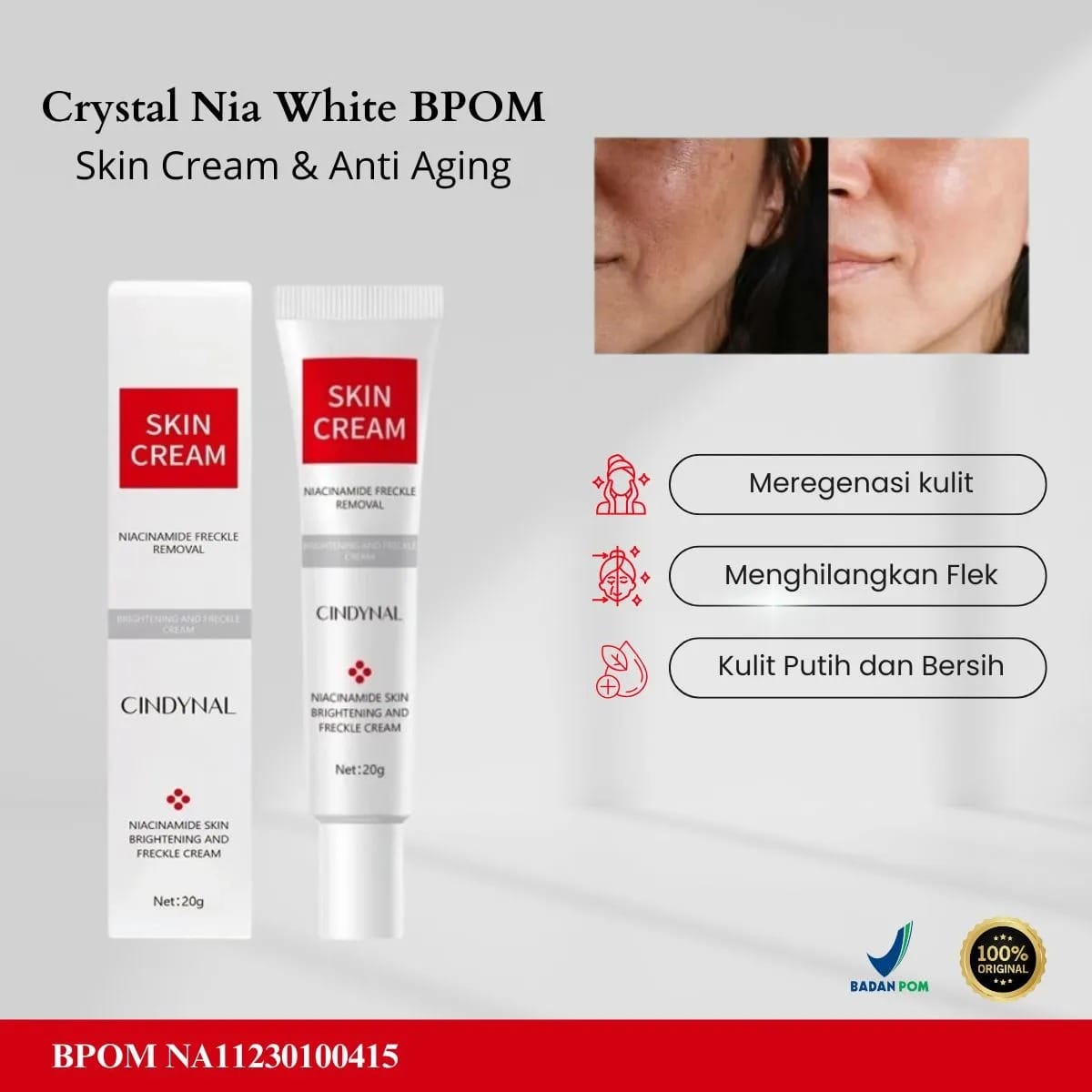 Crystal Nia White BPOM BL77