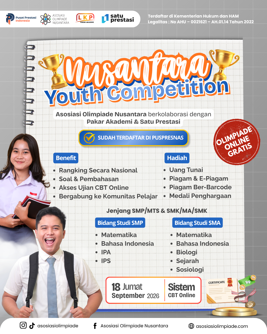 NUSANTARA YOUTH COMPETITION - AON X LKP X SP (18 SEPTEMBER 2026) logo