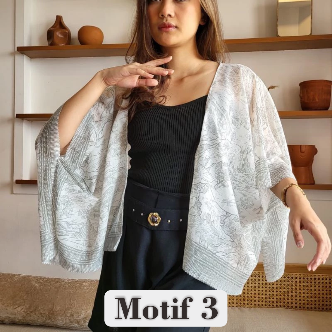 Outer Batwing Motif - Detail Tekstur