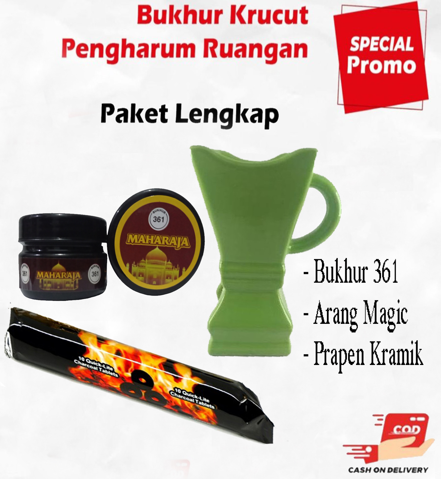 Paket Dupa Bukhur Buhur 361 Tungku Kramik Arang Magic