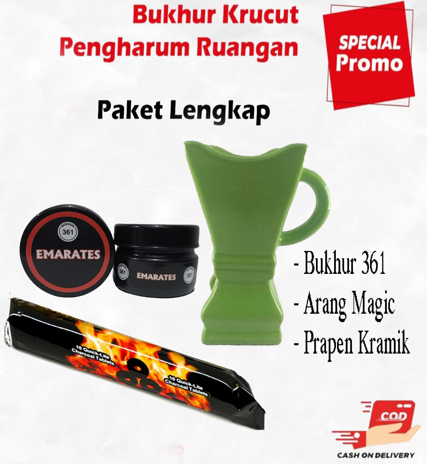Paket Dupa Bukhur Buhur 361 Tungku Kramik Arang Magic