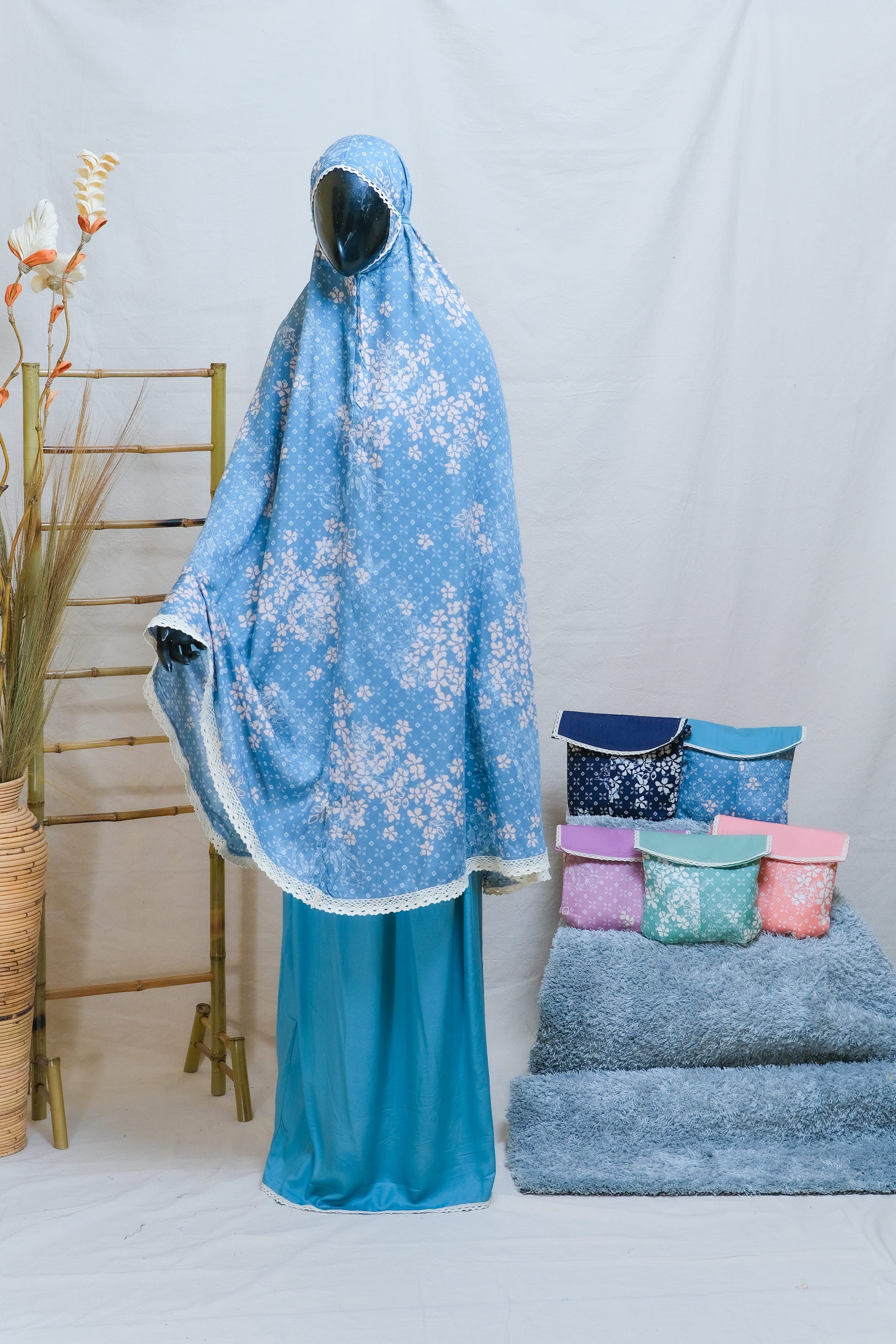Mukena Dewasa Katun Rayon Premium Motif Aruna