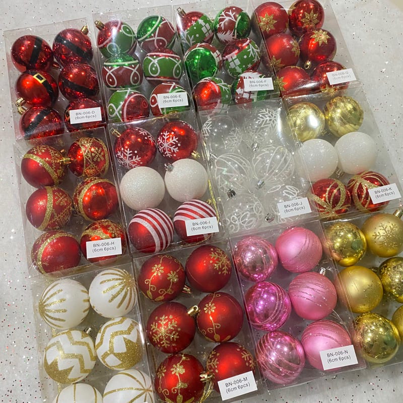 Hiasan Aksesoris Bola Natal Ornamen 24pcs ⚡