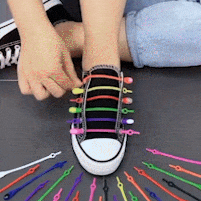 Tali Sepatu Silikon Warna logo