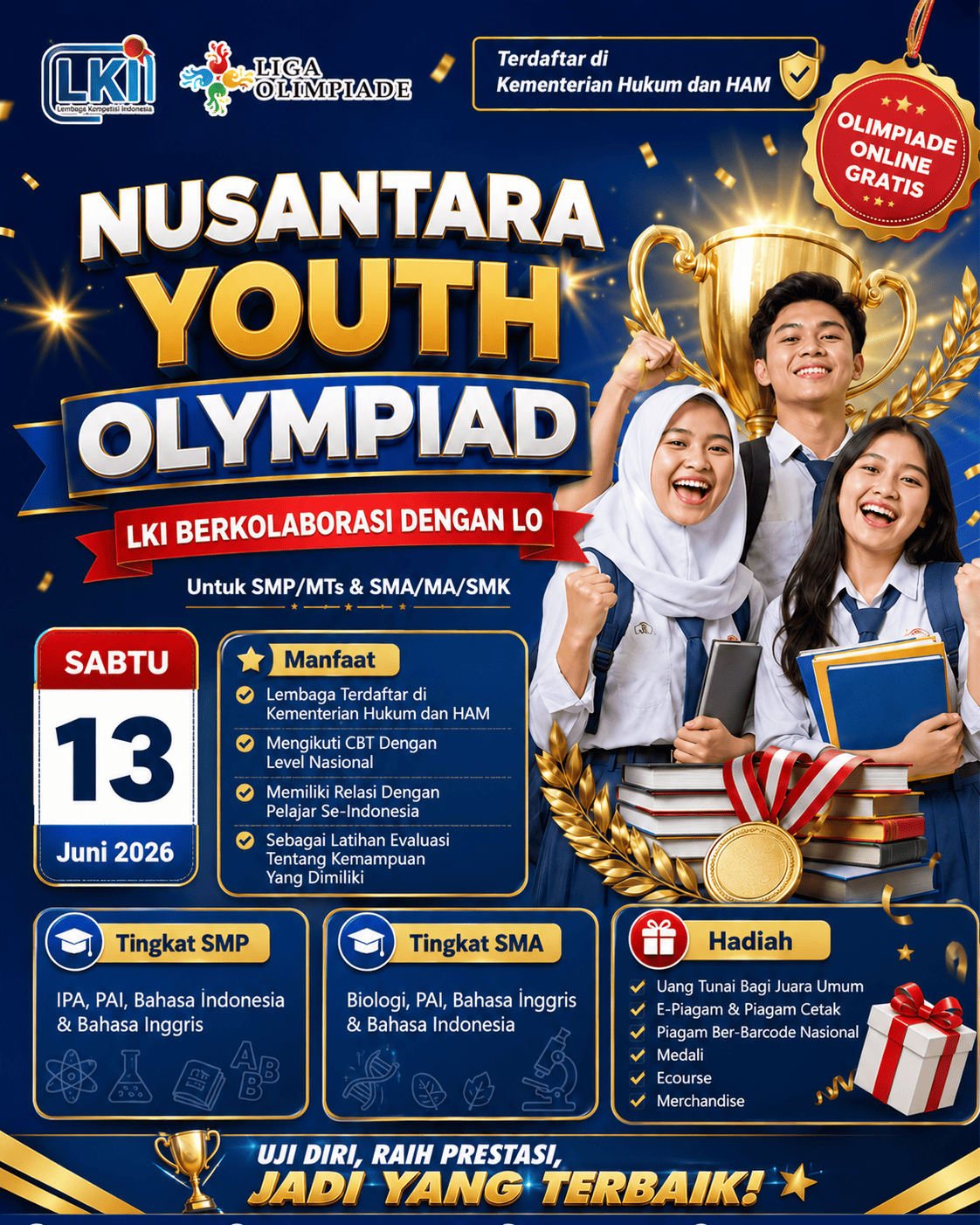 NUSANTARA YOUTH OLYMPIAD- LKI X LO 2026 logo