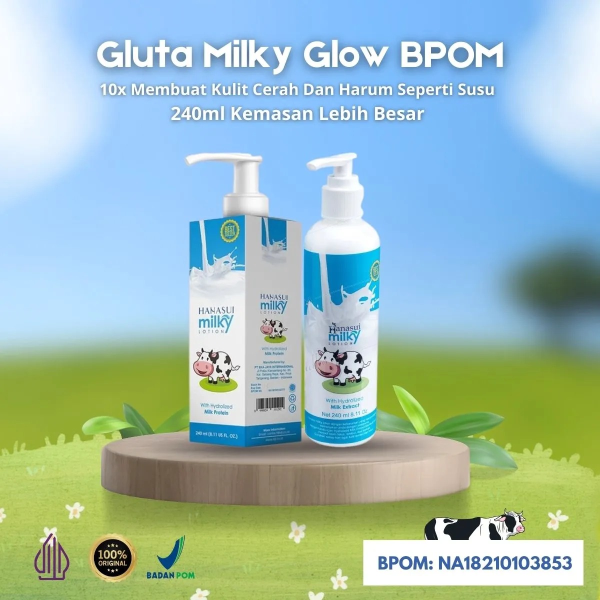 Gluta Milky Glow BPOM DD62-02 logo