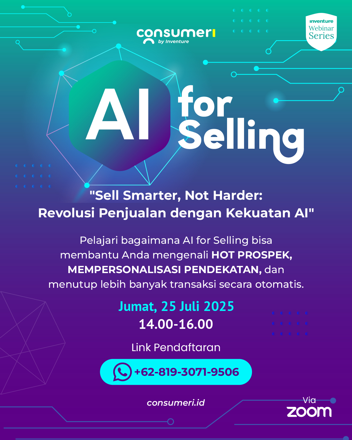 Webinar AI for Selling - 3 Person logo