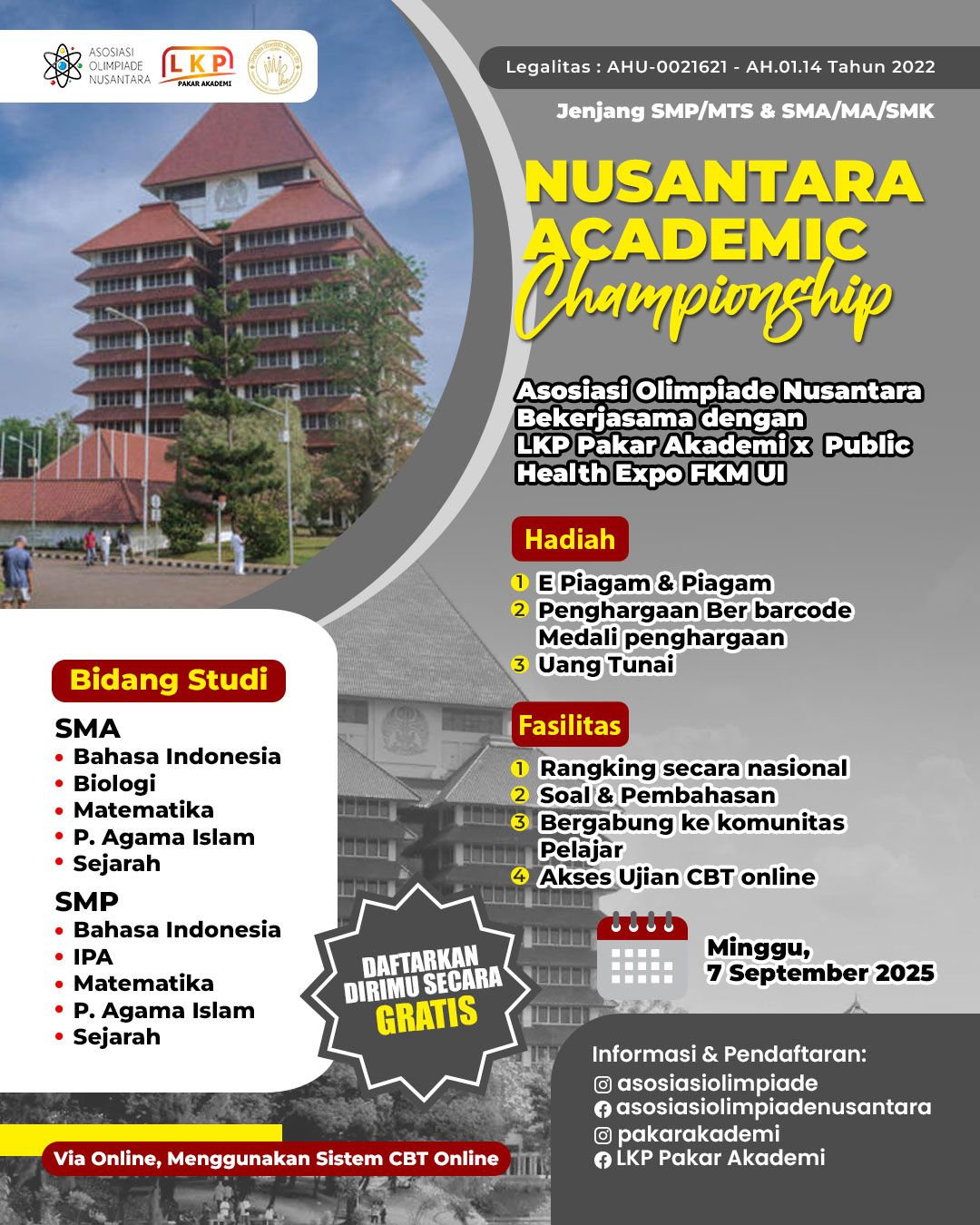NUSANTARA ACADEMIC CHAMPIONSHIP - AON X LKP X PUBLIC HEALTH EXPO FKM UI 7 SEPT 2025 logo