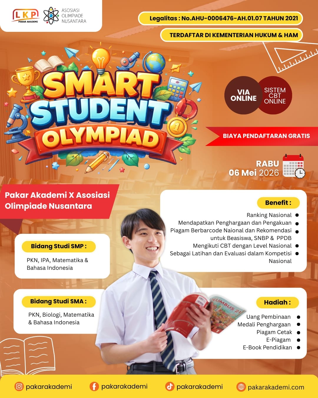 Smart Student Olympiad - PAKAR AKADEMI 6 Mei 2026 logo