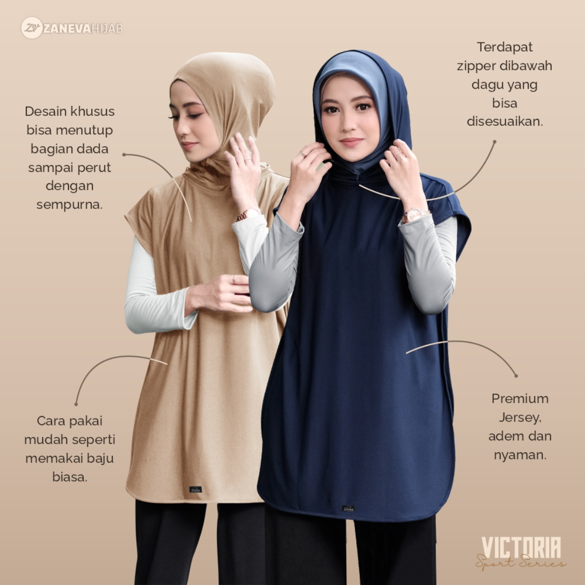 Detail Hijab Sports Jersey