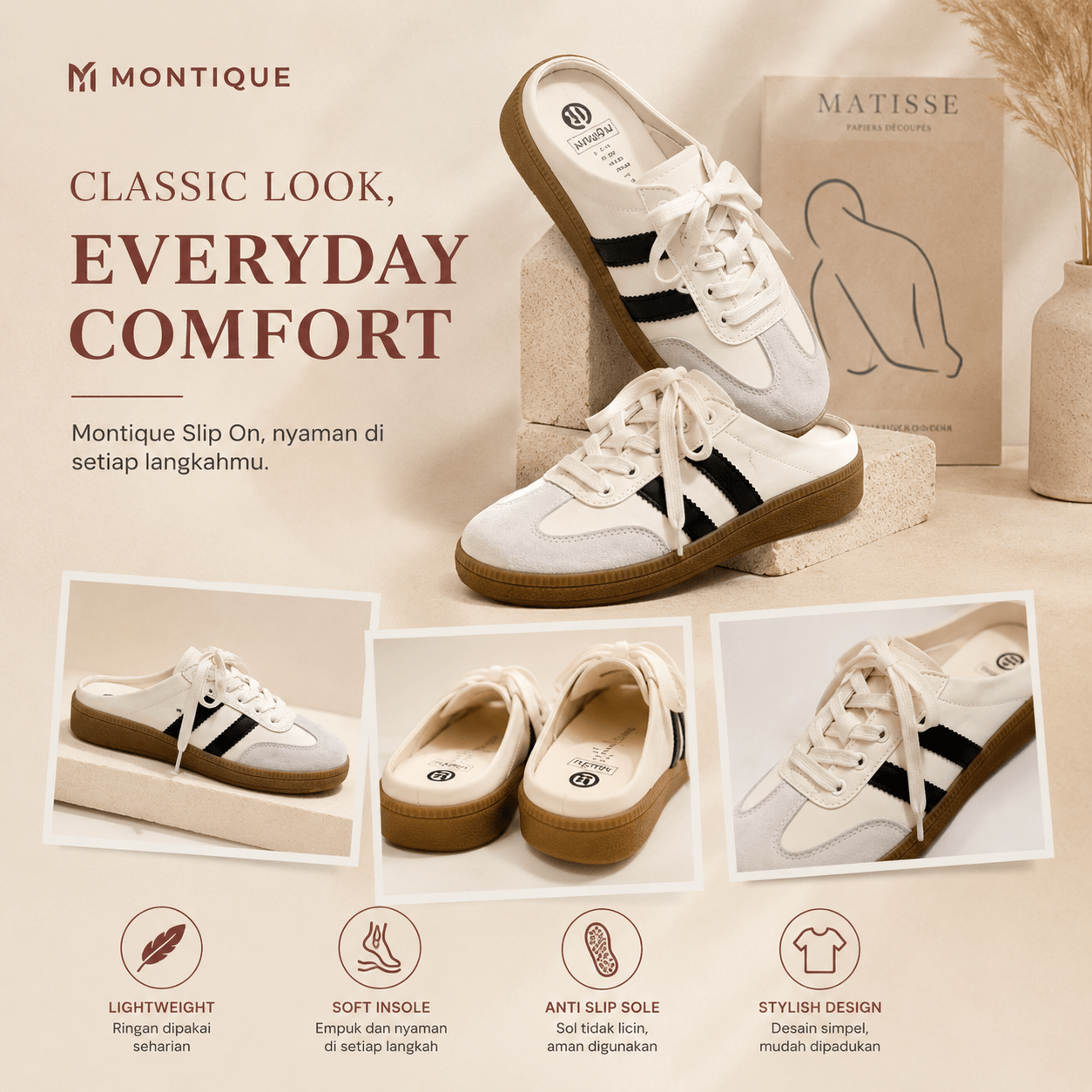 Sepatu Slip on Montique - G