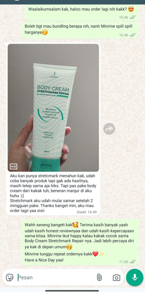 Jevarine Body Cream - Stretchmarks Repair - SF Gratis Ongkir