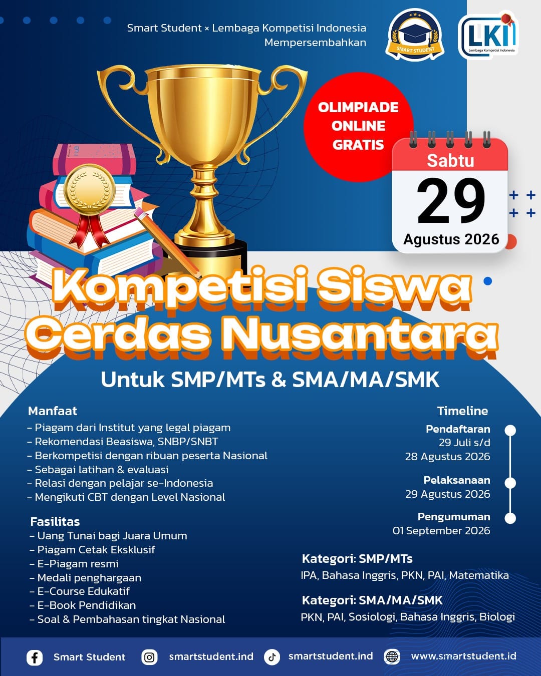 KOMPETISI SISWA CERDAS NUSANTARA 2026 logo