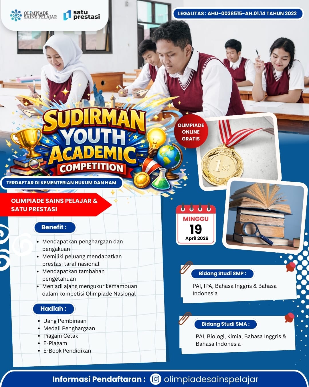 SUDIRMAN YOUTH ACADEMIC COMPETITION - 19 APRIL 2026 OSPXSP logo