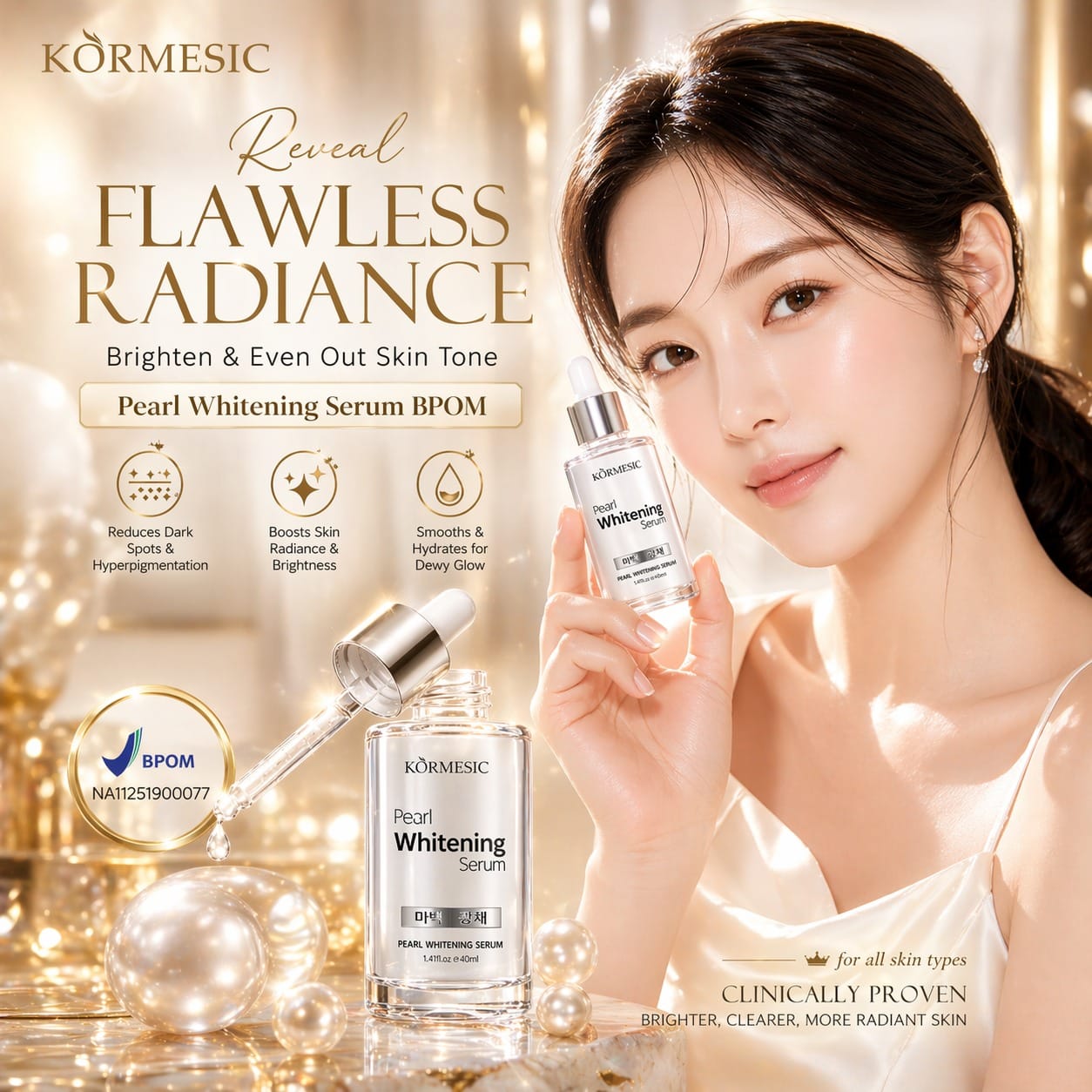 Pearl Whitening Serum BPOM HR77-151 logo