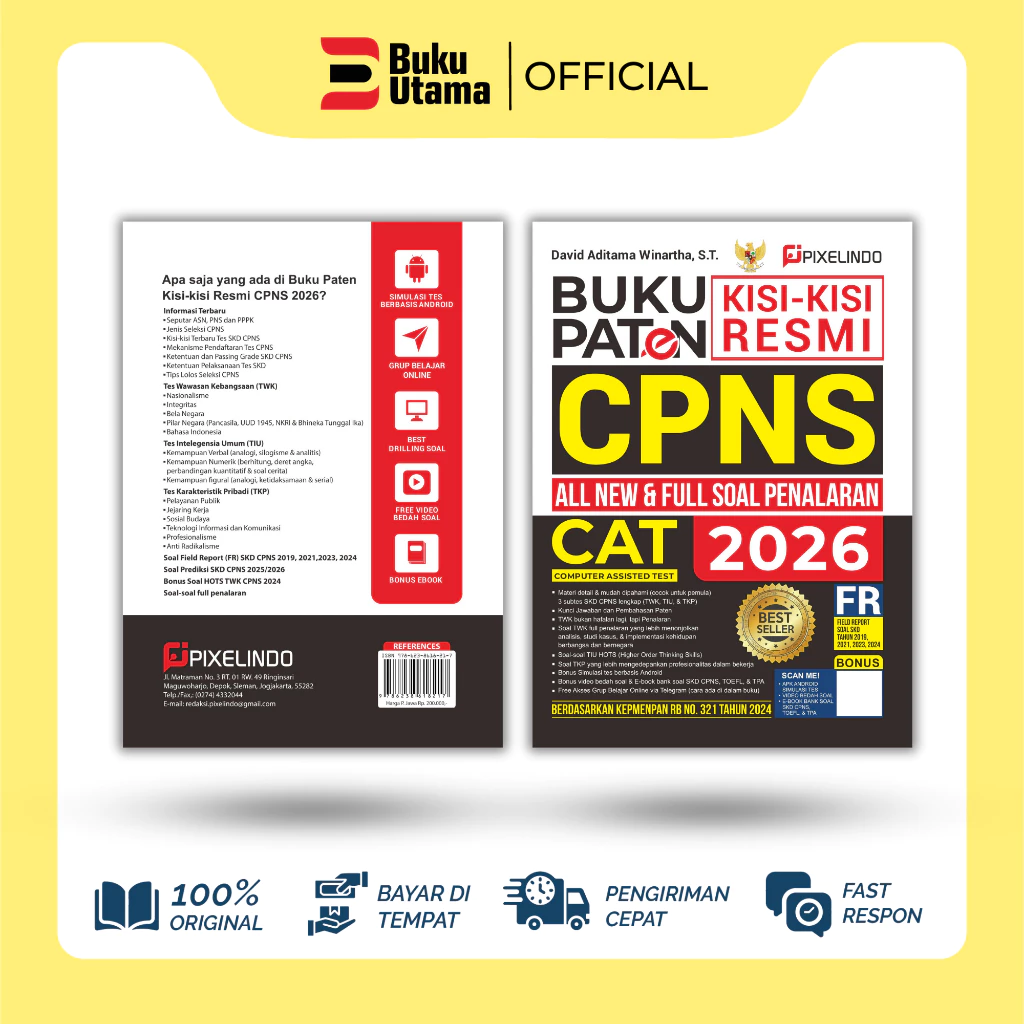 Buku Paten Kisi-Kisi Tes CPNS CAT Tahun 2026 - LD