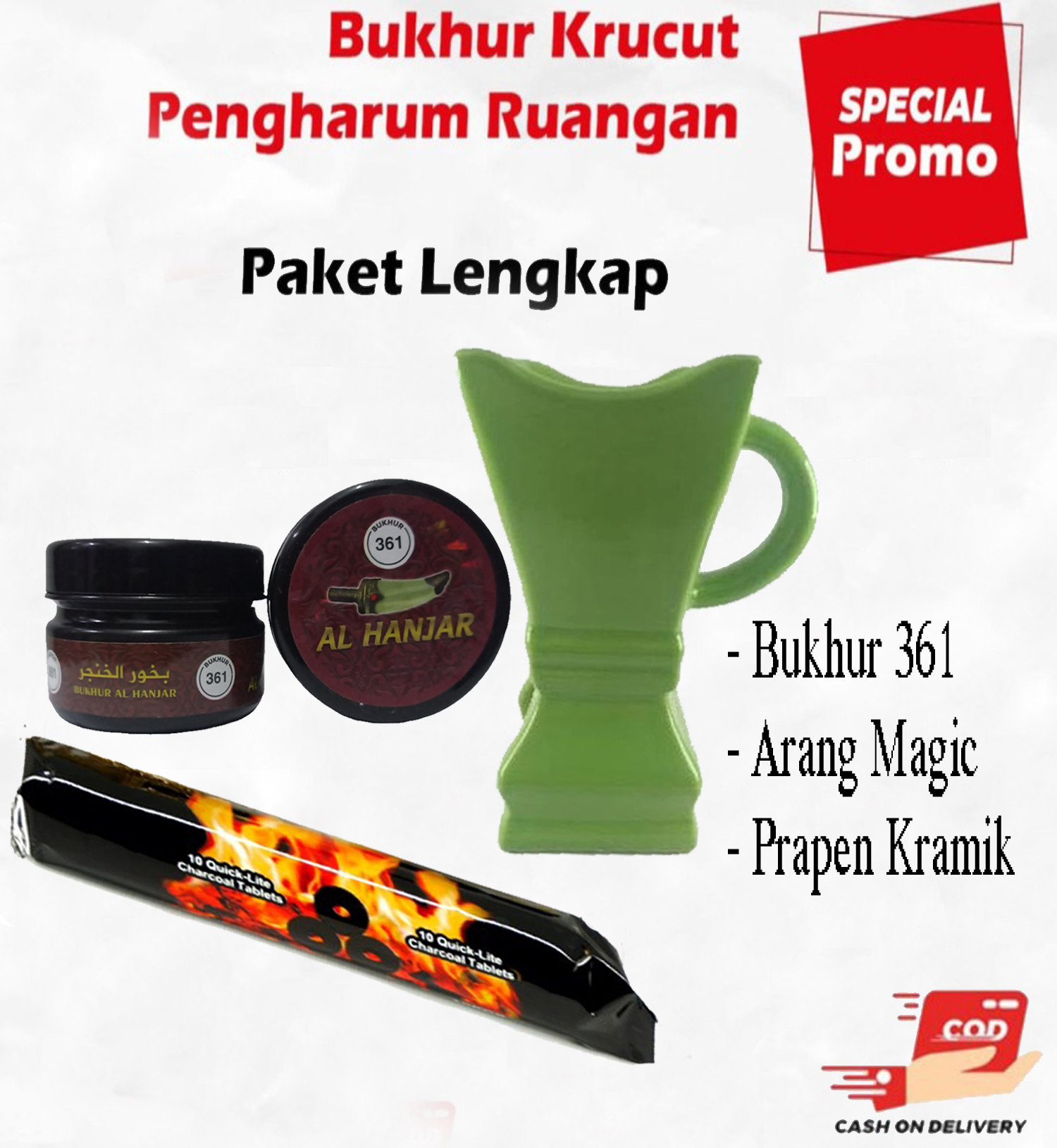 Paket Dupa Bukhur Buhur 361 Tungku Kramik Arang Magic logo