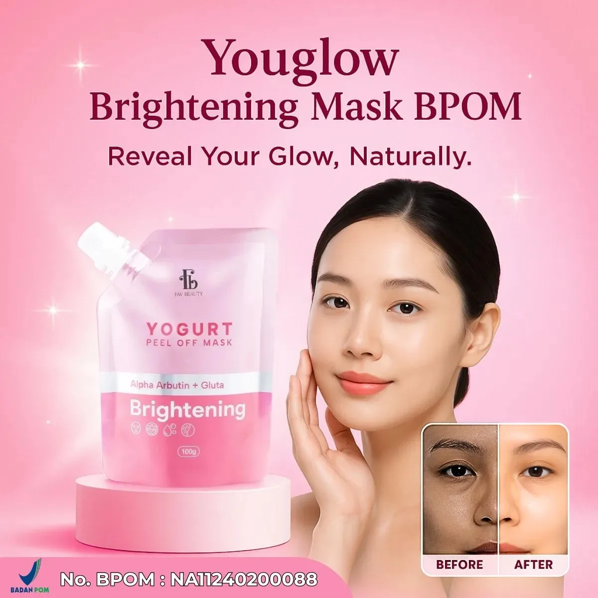 Youglow feel of mask logo