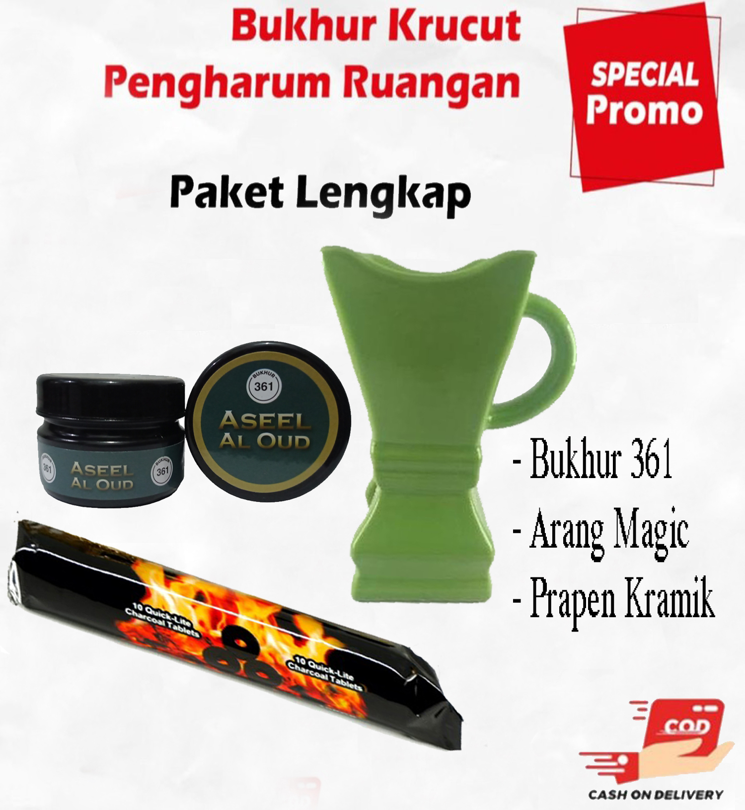 Paket Dupa Bukhur Buhur 361 Tungku Kramik Arang Magic
